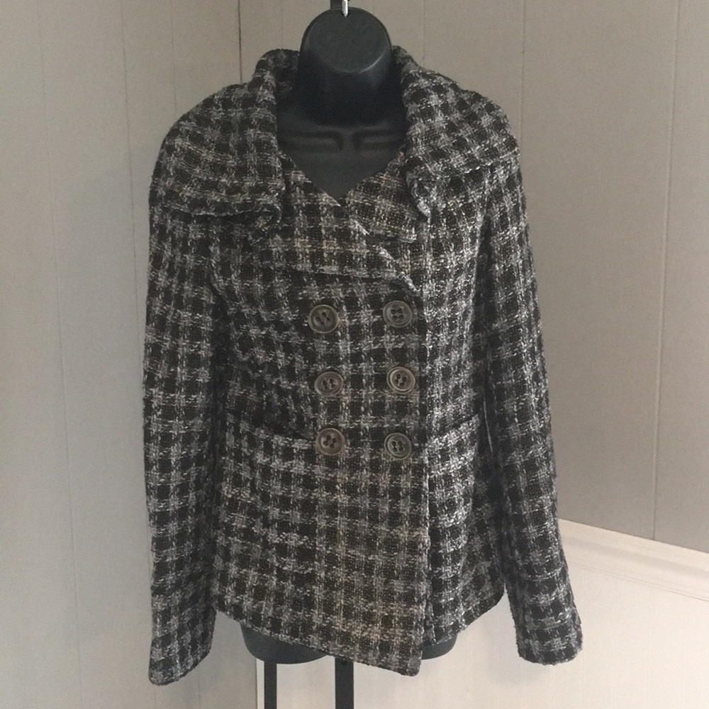 ☃️❄️BKE sz M tweed double breast coat